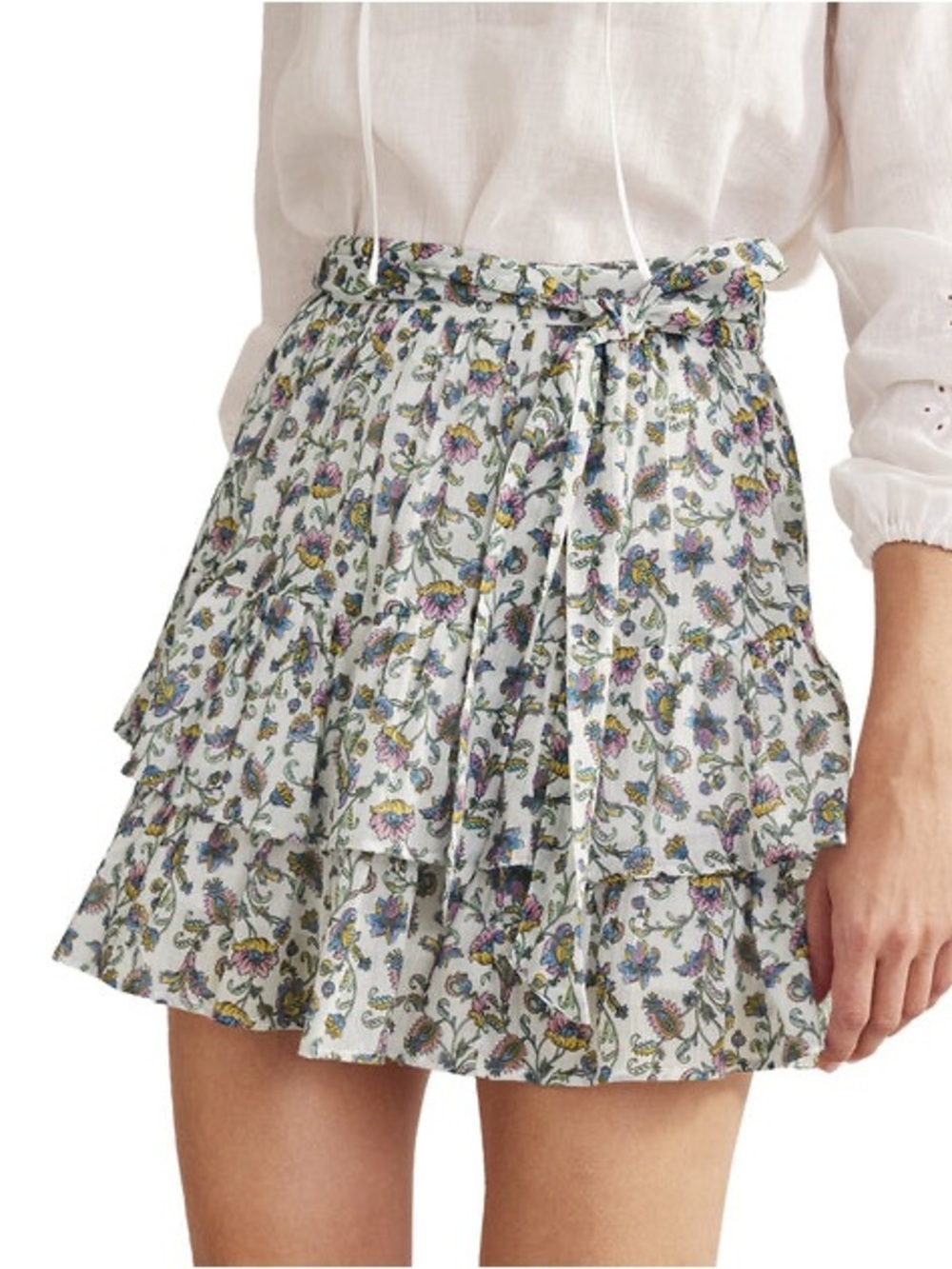 BODEN  Womens Tie Waist Crinkle Mini Skirt NWT US 12